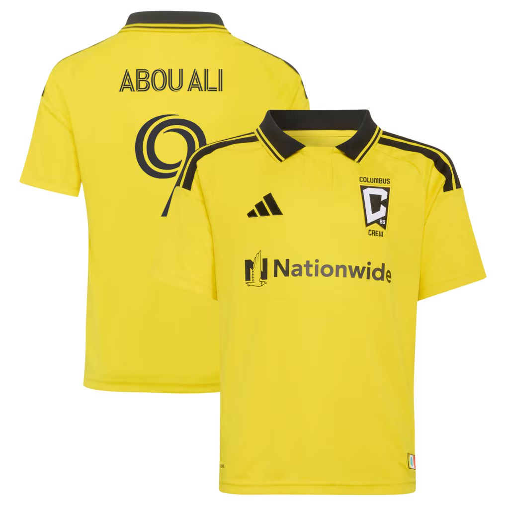 Kids Columbus Crew Wessam Abou Ali Yellow 2026 The Crafted for Excellence Kit Replica Jersey