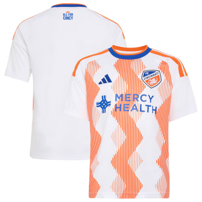 Kids FC Cincinnati White 2026 The Seven Hills Kit Replica Jersey