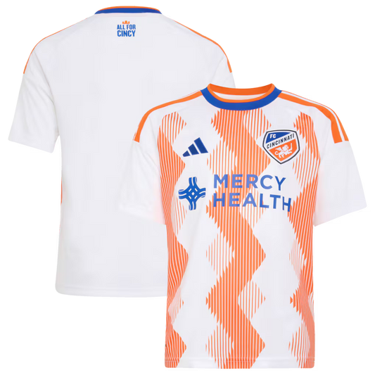 Kids FC Cincinnati White 2026 The Seven Hills Kit Replica Jersey