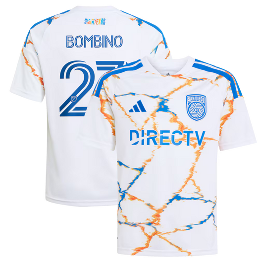 Youth San Diego FC Bombino White 2026 Celebration of Unprecedented Unity Kit Replica Jersey