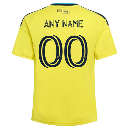 Kids Nashville SC Yellow 2026 The Reverb Kit Replica Custom Jersey
