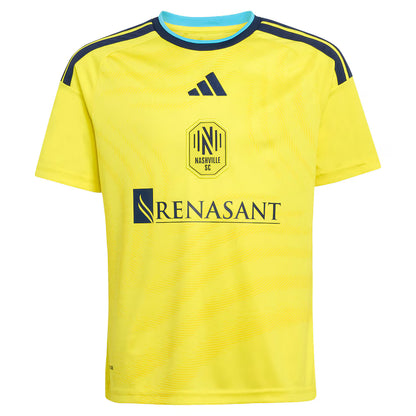 Kids Nashville SC Yellow 2026 The Reverb Kit Replica Jersey