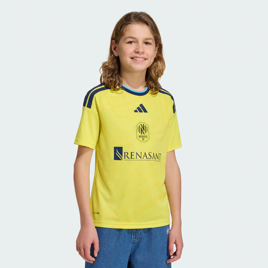 Kids Nashville SC Yellow 2026 The Reverb Kit Replica Jersey