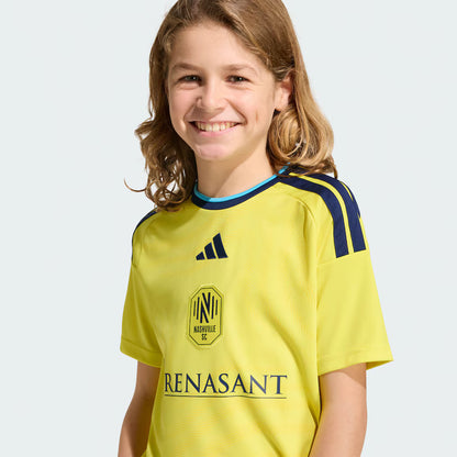 Kids Nashville SC Yellow 2026 The Reverb Kit Replica Jersey