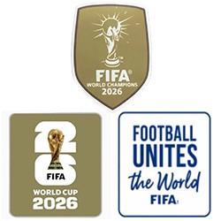 2026 WC Champion Team Golden & WC Champions 2026 & Football Unites The World Final Badge Patch