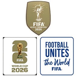 2026 WC Champion Team White & WC Champions 2026 & Football Unites The World Final Badge Patch