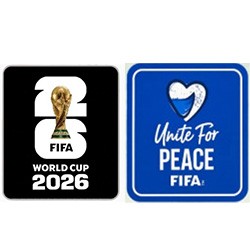 2026 World Cup Black & Football Unites The World Round 2 Badge Patch