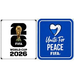 2026 World Cup White & Unite For Peace Round 2 Badge Patch
