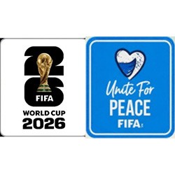 2026 World Cup White & Unite For Peace Round 3 Badge Patch